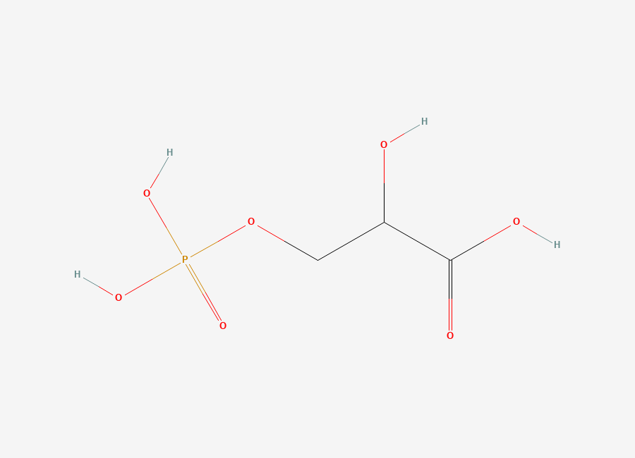 Two-dimensional chemical structure of 3-Phosphoglycerate