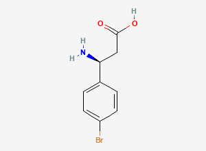 Two-dimensional chemical structure of (3S)-3-amino-3-(4-bromophenyl)propanoic acid