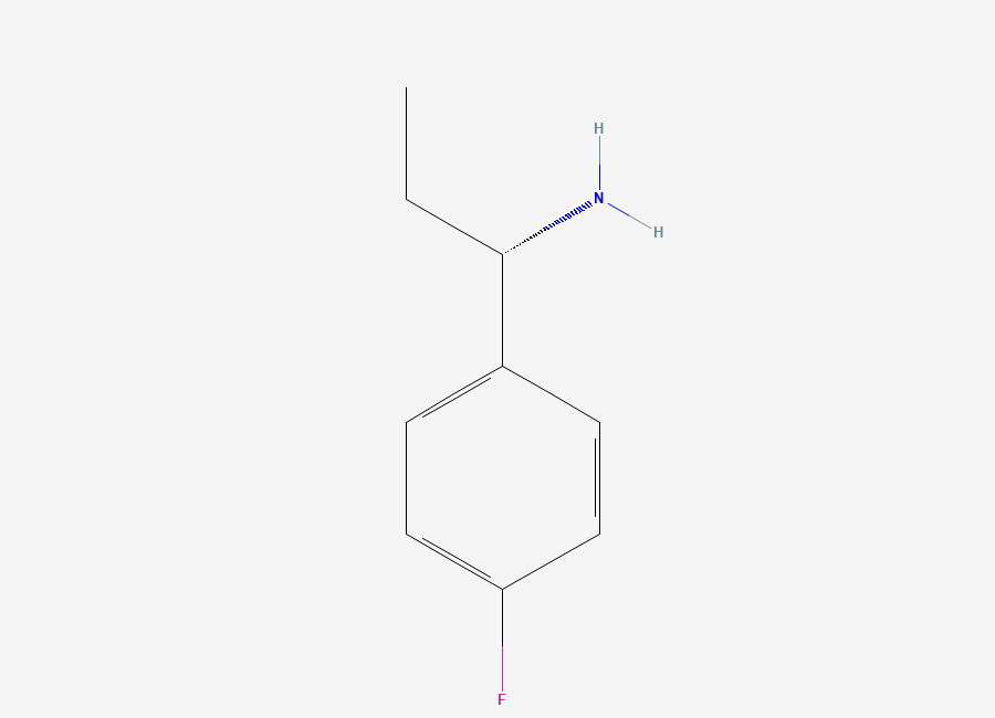 Two-dimensional chemical structure of (S)-1-(4-Fluorophenyl)propan-1-amine