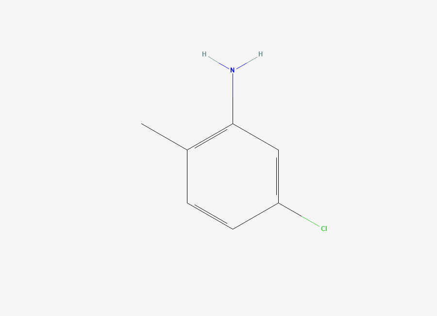Two-dimensional chemical structure of 5-Chloro-2-methylaniline