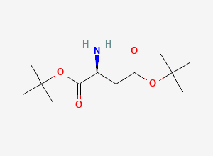 Two-dimensional chemical structure of D-aspartic acid di-t-butyl ester