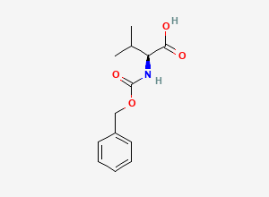 Two-dimensional chemical structure of Carbobenzyloxy-L-valine, CAS 1149-26-4