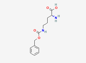 Two-dimensional chemical structure of (R)-2-Amino-5-(((benzyloxy)carbonyl)amino)pentanoic acid
