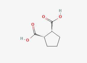 Two-dimensional chemical structure of cis-Cyclopentane-1,2-dicarboxylic acid
