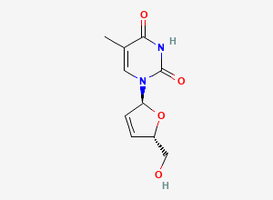 Two-dimensional chemical structure of Stavudinealpha-anomer