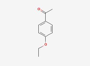Two-dimensional chemical structure of 4-Ethoxyacetophenone Impurity, CAS 1676-63-7