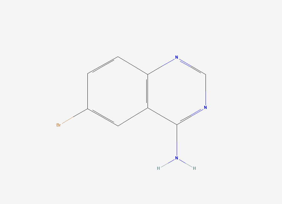 Two-dimensional chemical structure of 6-Bromoquinazolin-4-amine