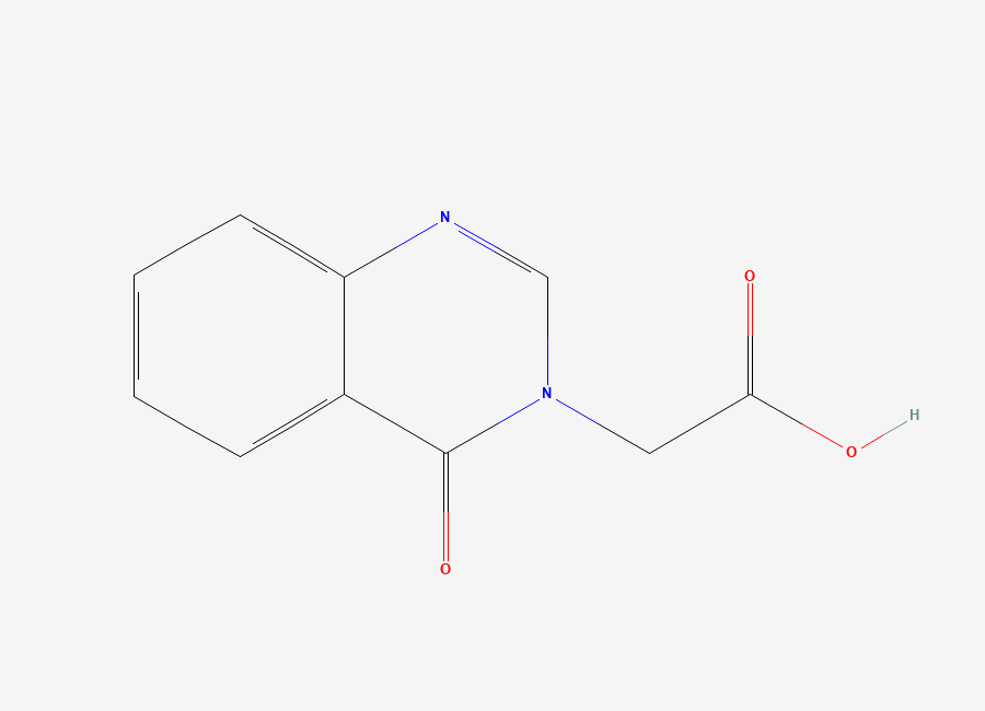 Two-dimensional chemical structure of 2-(4-Oxo-3,4-dihydroquinazolin-3-yl)acetic acid