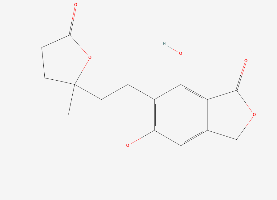 Two-dimensional chemical structure of Mycophenolate Mofetil EP Impurity H, CAS 26675-76-3
