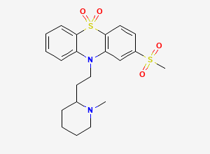 Two-dimensional chemical structure of Thioridazine EP Impurity A/ Thioridazine 2,5-DiSulfone, CAS 100574-22-9