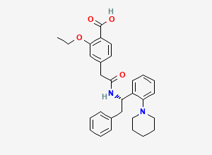 Two-dimensional chemical structure of Repaglinide Related Compound C, CAS 1803084-79-8