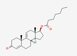 Two-dimensional chemical structure of Δ9(11)-Testosterone Enantate, CAS 119698-27-0