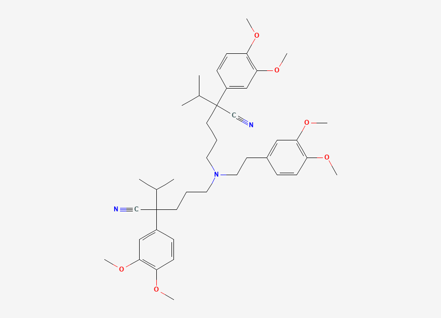 Two-dimensional chemical structure of Verapamil EP Impurity M / Verapamil Related Compound D(free base), CAS 141991-89-1