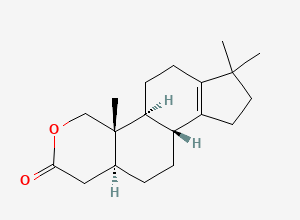 Two-dimensional chemical structure of Oxandrolone Related Compound C CIII/ Anhydro-oxandrolone, CAS 142793-21-3