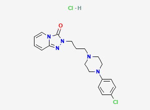 Two-dimensional chemical structure of Trazodone BP Impurity C/ Trazodone Related Compound C/ Trazodone 4-Chloro Analog (HCl Salt), CAS 1263278-77-8