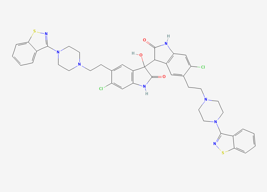 Two-dimensional chemical structure of Ziprasidone EP Impurity D / Ziprasidone Related Compound C / Ziprasidone Dimer, CAS 1303996-68-0