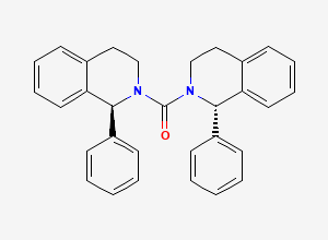 Two-dimensional chemical structure of Bis[(1S)-3,4-dihydro-1-phenyl-2(1H)-isoquinolinyl]-methanone