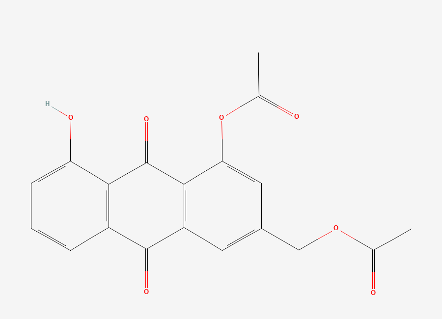 Two-dimensional chemical structure of Acetyl-aloe-emodin