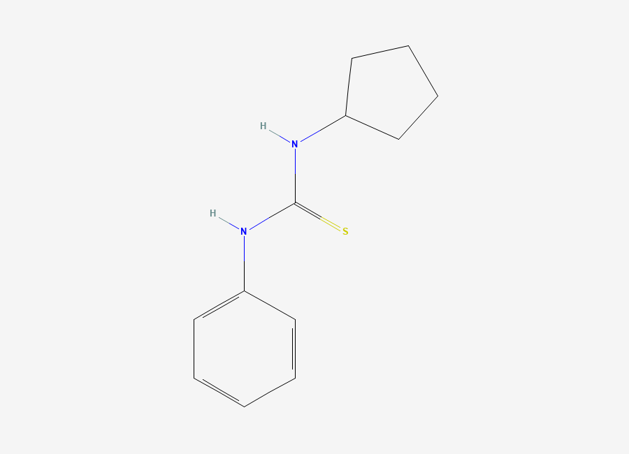 Two-dimensional chemical structure of 1-Cyclopentyl-3-phenylthiourea