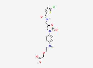 Two-dimensional chemical structure of Rivaroxaban Open-Ring Acid, CAS 931204-39-6