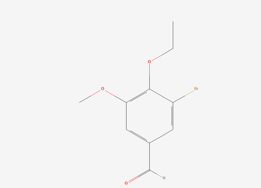 Two-dimensional chemical structure of 3-Bromo-4-ethoxy-5-methoxybenzaldehyde