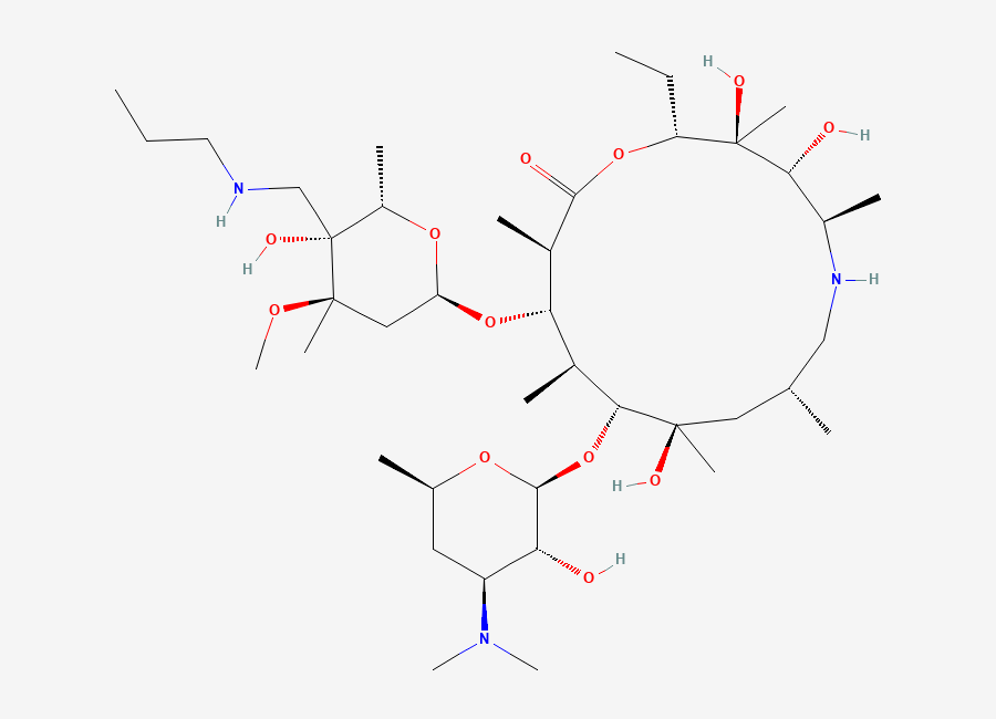 Two-dimensional chemical structure of Tulathromycin A Diastereomer, CAS 217500-34-0