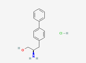 Two-dimensional chemical structure of (R)-3-([1,1'-biphenyl]-4-yl)-2-aminopropan-1-ol hydrochloride