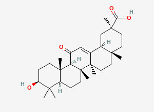 Two-dimensional chemical structure of 18Alpha-Glycyrrhetinic Acid