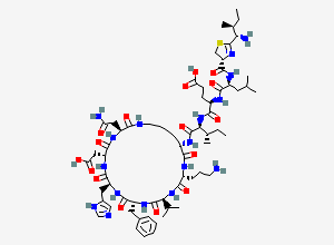 Two-dimensional chemical structure of Bacitracin B1, CAS 57762-79-5