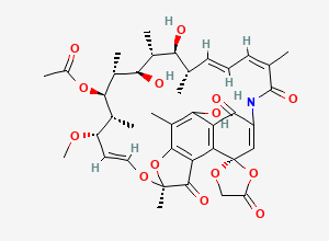 Two-dimensional chemical structure of Rifomycin O