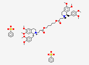 Two-dimensional chemical structure of Cisatracurium EP Impurity G (DiBesylate Salt), CAS 96946-46-2