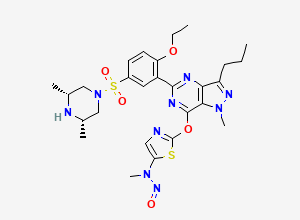 Two-dimensional chemical structure of Nitroso Prodenafil, CAS 1266755-08-1