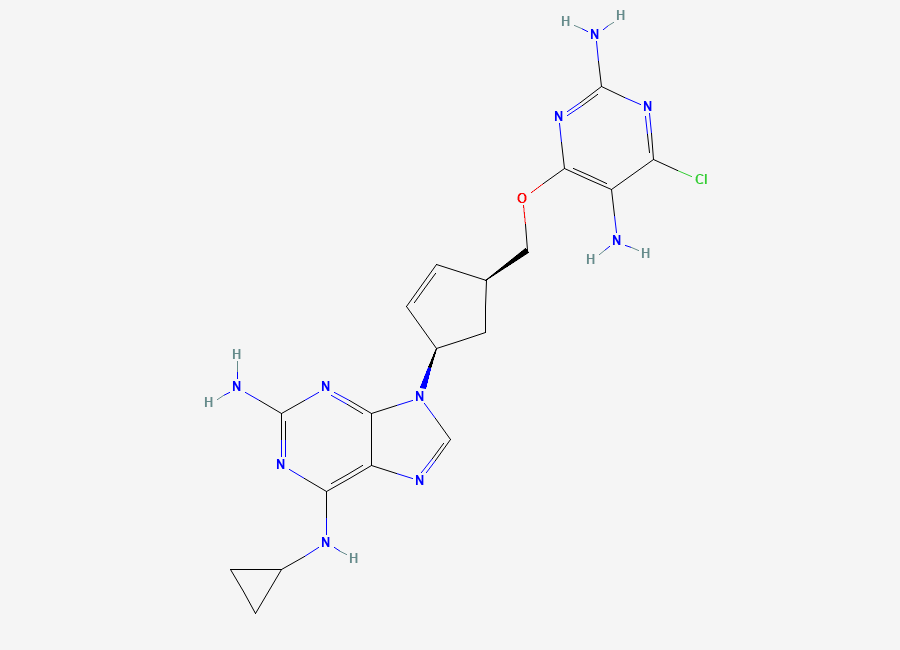 Two-dimensional chemical structure of O-Pyrimidine Impurity/ Abacavir EP Impurity B/ Abacavir Related Compound D/ O-Pyrimidine Derivative Abacavir, CAS 1443421-69-9