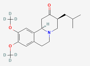 Two-dimensional chemical structure of Deutetrabenazine, (R,S)-rel-
