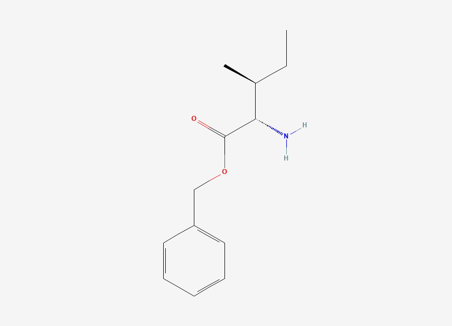 Two-dimensional chemical structure of benzyl (2S,3S)-2-amino-3-methylpentanoate