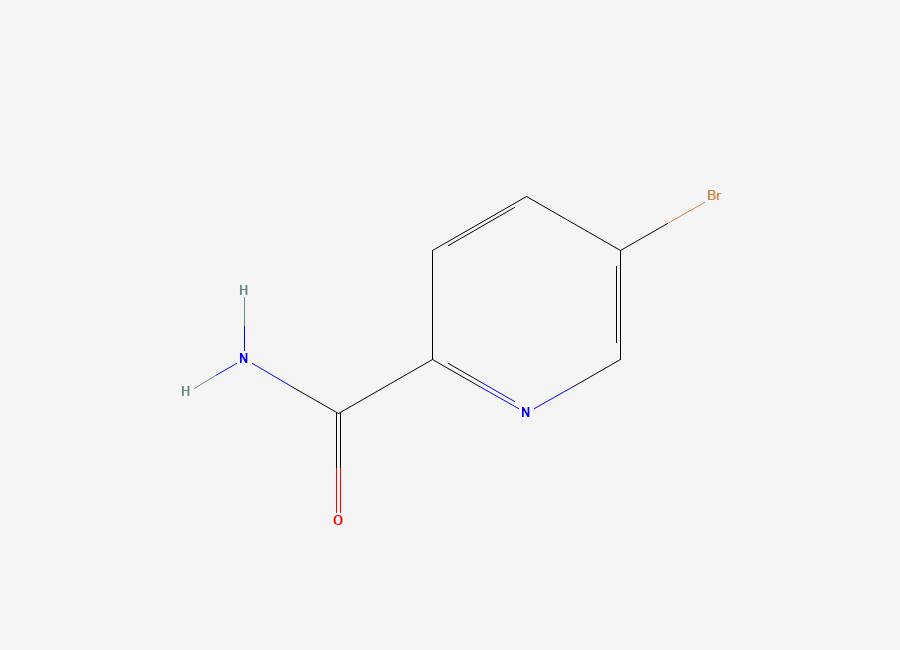 Two-dimensional chemical structure of 5-Bromopyridine-2-carboxamide
