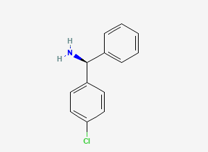 Two-dimensional chemical structure of (4-Chlorophenyl)(phenyl)methanamine, (S)-