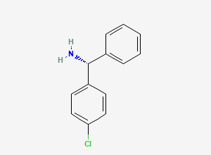 Two-dimensional chemical structure of Benzenemethanamine, 4-chloro-alpha-phenyl-, (alphar)-