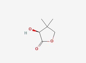 Two-dimensional chemical structure of (+)-Pantolactone