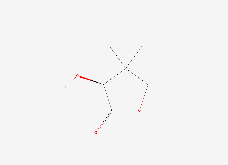 Two-dimensional chemical structure of (+)-Pantolactone