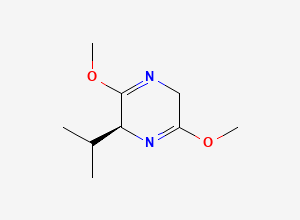 Two-dimensional chemical structure of (2S)-2,5-Dihydro-2-isopropyl-3,6-dimethoxypyrazine