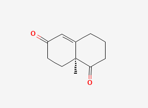 Two-dimensional chemical structure of (+)-Wieland-Miescher ketone