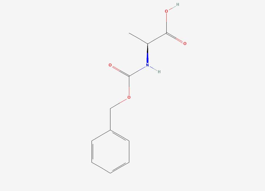 Two-dimensional chemical structure of N-carbobenzyloxyalanine