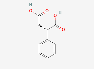 Two-dimensional chemical structure of (+)-Phenylsuccinic acid