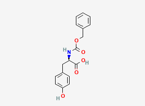Two-dimensional chemical structure of (R)-2-(((benzyloxy)carbonyl)amino)-3-(4-hydroxyphenyl)propanoic acid