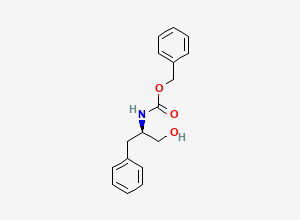Two-dimensional chemical structure of Benzyl hydrogen (1-hydroxy-3-phenylpropan-2-yl)carbonimidate