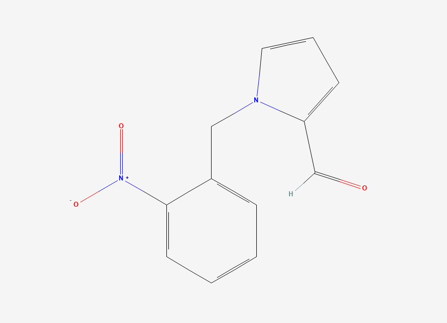 Two-dimensional chemical structure of 1-(2-nitrobenzyl)-1H-pyrrole-2-carbaldehyde