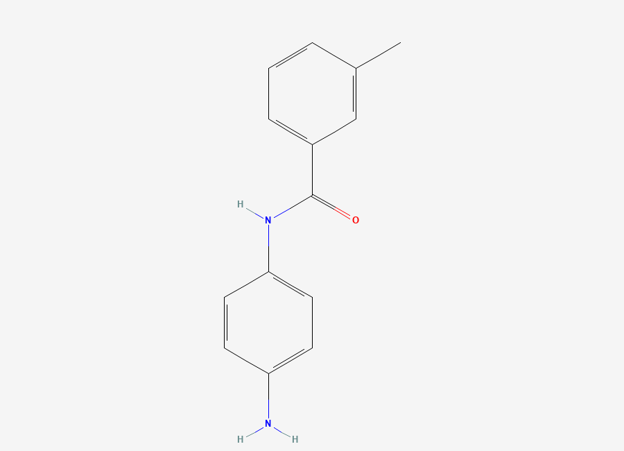 Two-dimensional chemical structure of N-(4-aminophenyl)-3-methylbenzamide