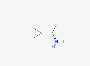 Two-dimensional chemical structure of (S)-1-Cyclopropylethylamine