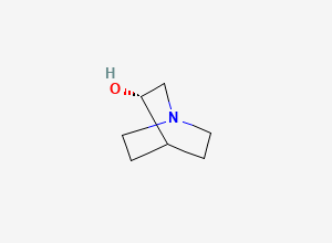 Two-dimensional chemical structure of 3-Quinuclidinol (S-(-)-3-Quinuclidinol), CAS 34583-34-1
